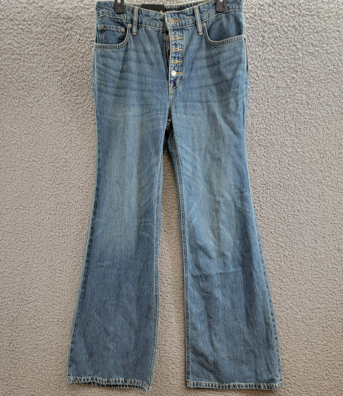 Lauren Ralph Lauren High-Rise Flare Jeans Women's 6 Dusk Indigo Denim Button Fly - Picture 2 of 18