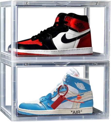 Hat Organizer Box Clear Upgraded Plastic Shoe Storage Collection Display Case 