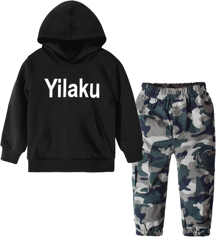 Boys Tracksuit Hoodie Jogging Suit Kids Camouflage Outfit Designer Set Age 5-6Y