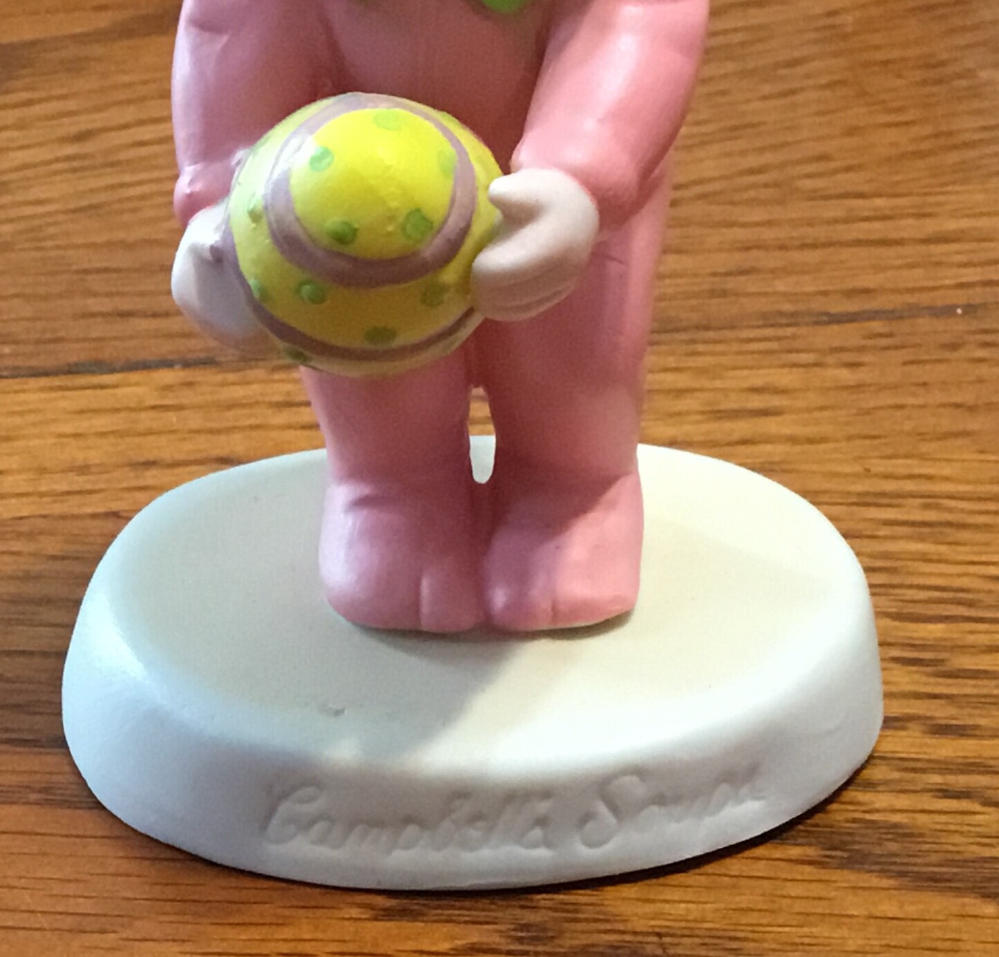 1995 CAMPBELLS SOUP KID GIRL IN PINK EASTER BUNNY COSTUME FIGURINE