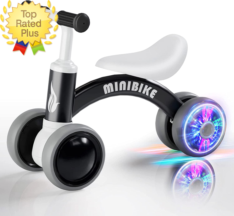 Cawhad Colorful Lighting Baby Balance Bike for 1 Year Old Bo
