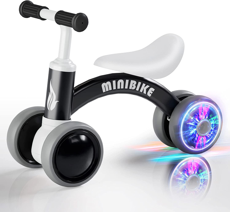 Cawhad Colorful Lighting Baby Balance Bike for 1 Year Old Bo