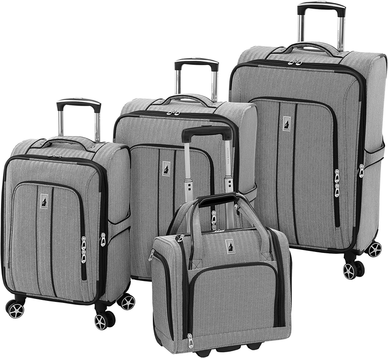 Newcastle Softside Expandable Spinner Luggage, Black White H