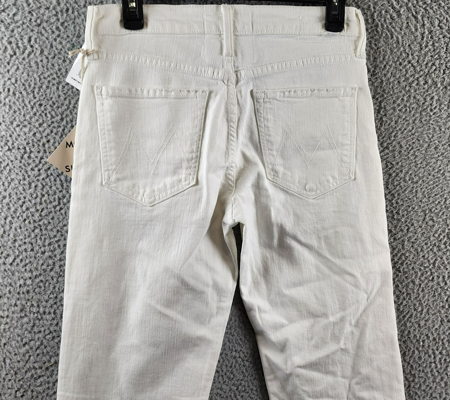 MOTHER The Smarty Pants Skimp High Rise Jeans Women's 26 Totally Innocent Solid - Picture 16 of 17