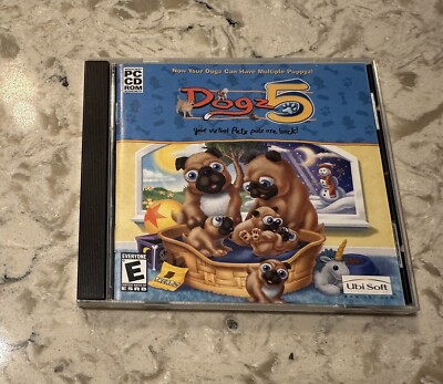 Dogz 5 Virtual Petz PC Game CD ROM Scholastic Ubi Soft Computer Game