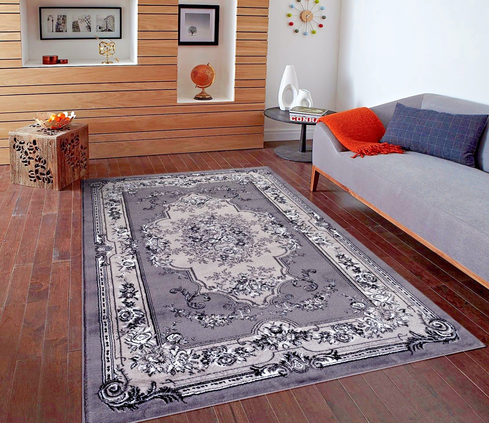RUGS AREA RUGS CARPETS 5x7 RUG ORIENTAL BEDROOM BIG GREY ...
