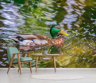 3D Mandarin Duck E2190 Wallpaper Mural Paper Wall Print Indoor Murals CA Honey