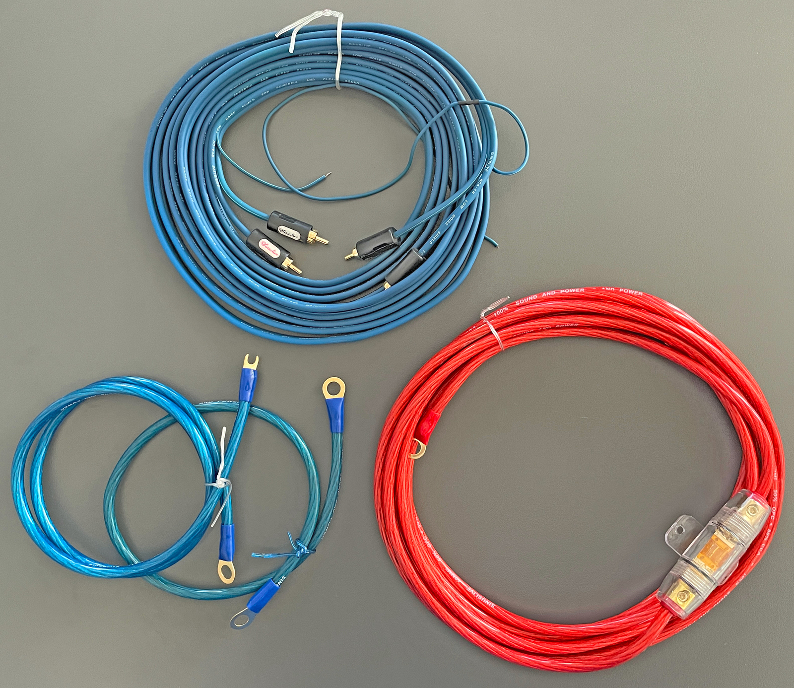 5m Sinuslive KS-10 Car-Hifi Kabelset 10mm²  mit Sicherungshalter & Cinch KUPFER!