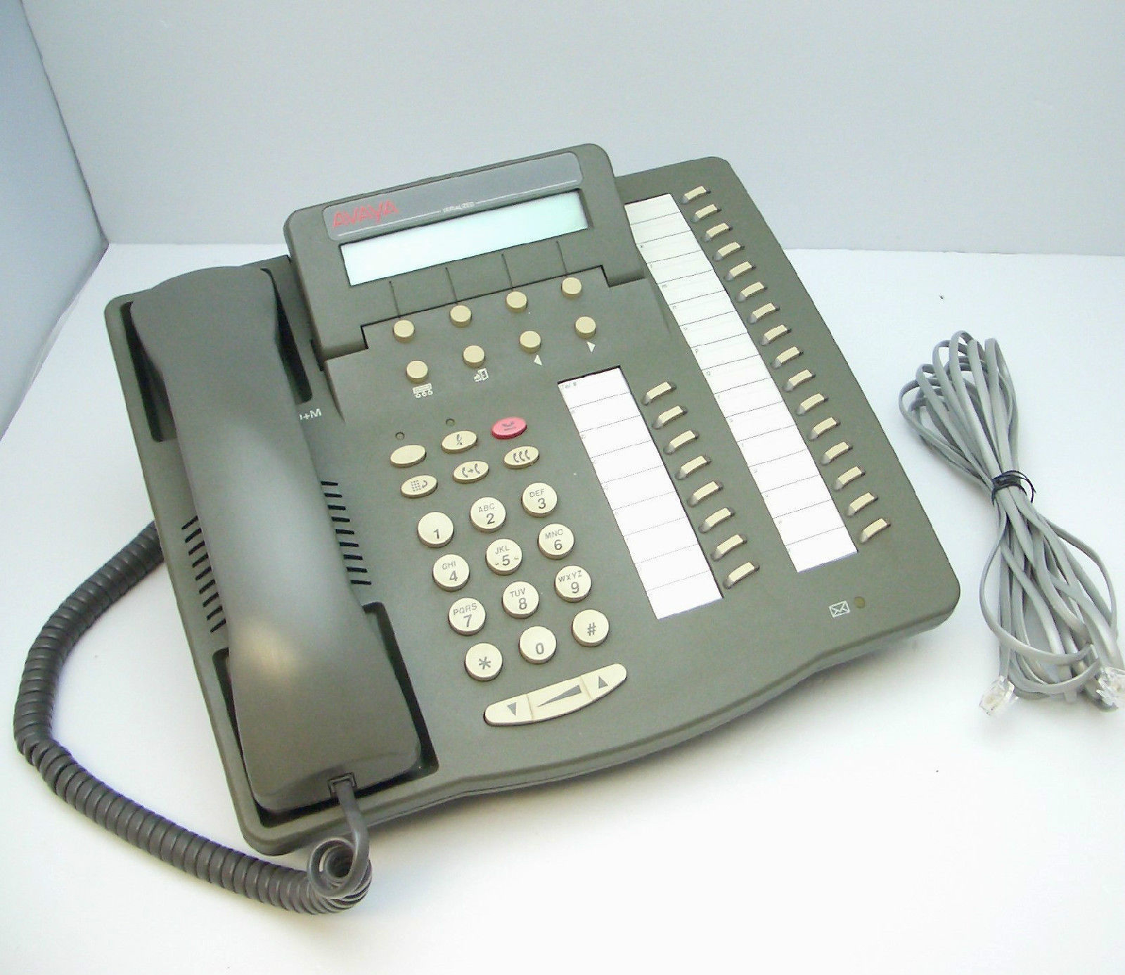 Avaya Lucent 6424D+M Grey Business Office Phone with Footstand 6424D02B