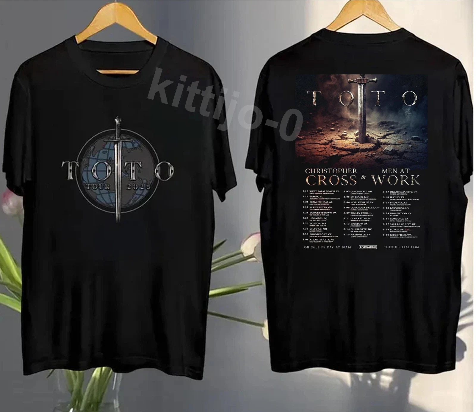TOTO Band Christopher Cross World Tour 2025 Concert T-Shirt