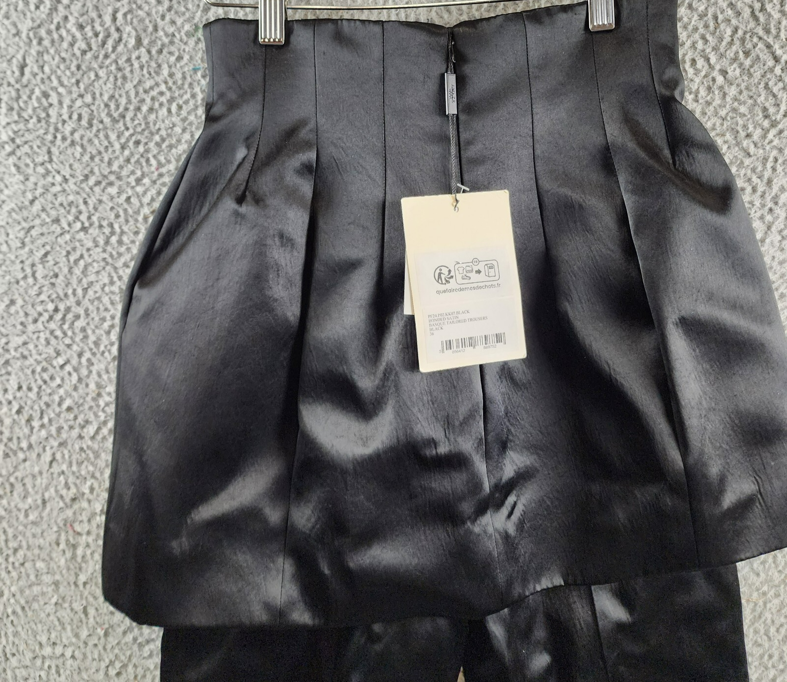 A.W.A.K.E. MODE Layered Skirt Pants Womens 36 Black Welt Pocket Back Zip Closure - Picture 4 of 18