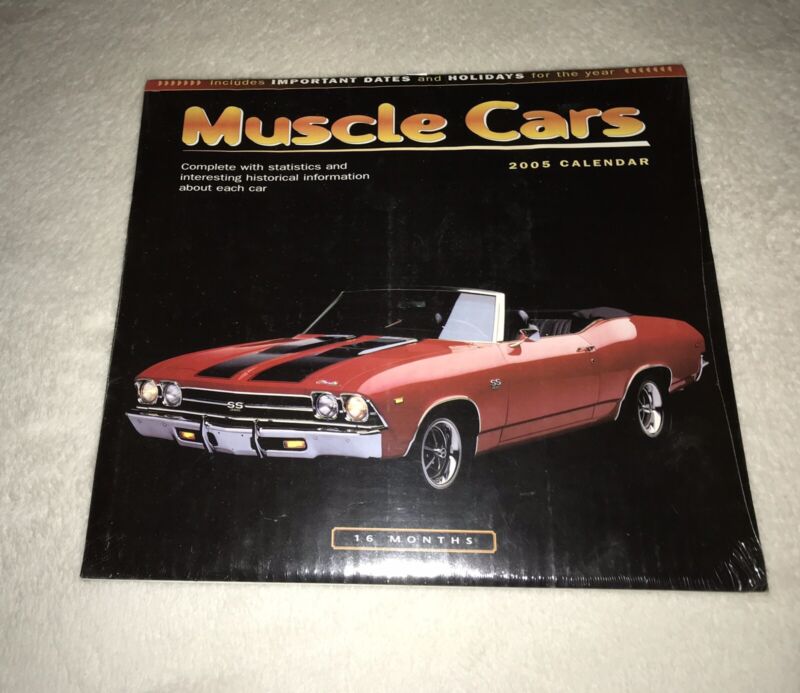 Calendar Muscle Cars 2005   16 Month Sealed