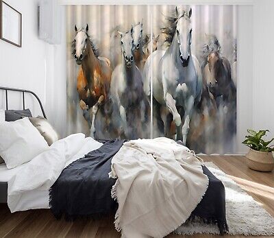 3D Animal Horse Painting ZHUA3238 Photo Curtain Window Blockout Fabric Vera 2023