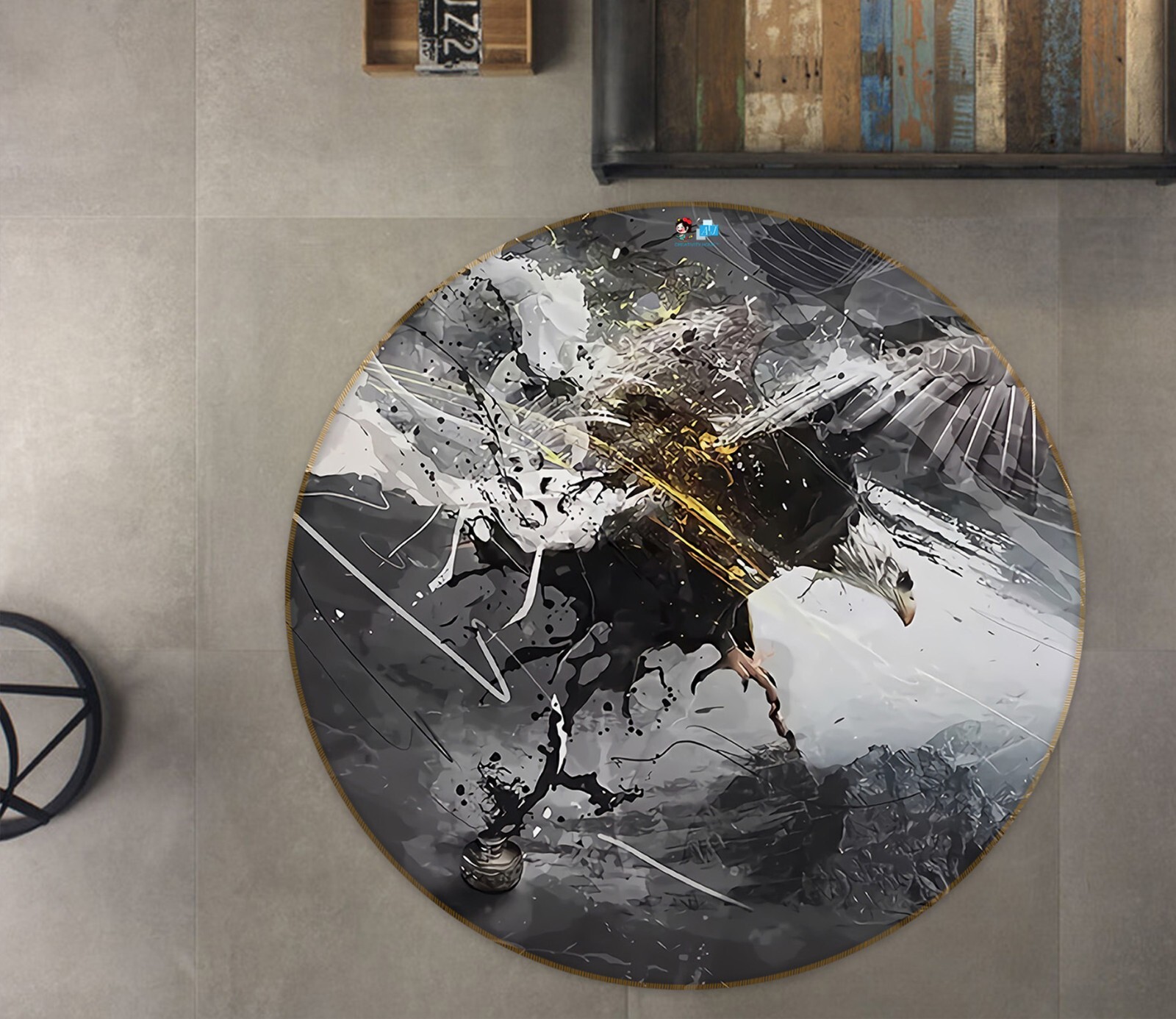 3D Graffiti-Tinte ZHUC1762 Spiel Rutschfester Teppich Matte