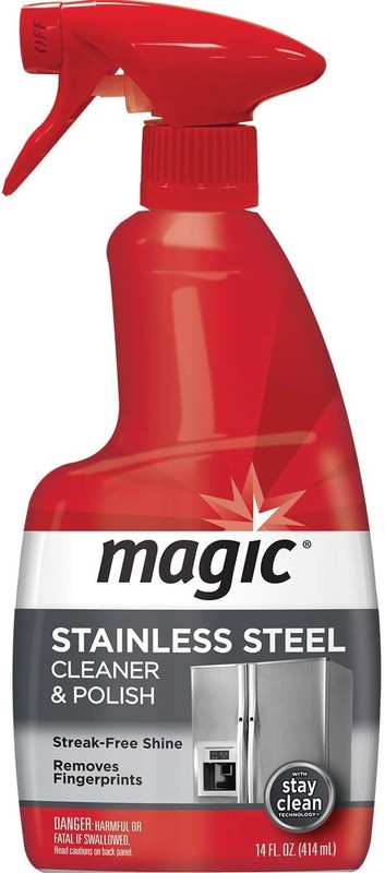 Magic Stainless Steel Cleaner and Polish Trigger Spray Protects Appliances