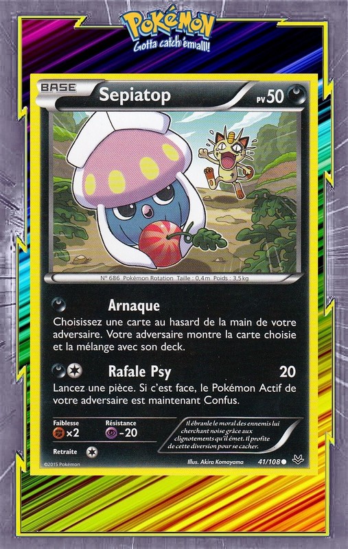 Sepiatop - Xy6:Ciel Rugissant - 41/108 - Carte Pokemon Neuve FranÃ§Aise