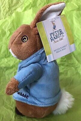 Peter Rabbit, Beatrix Potter Kids Preferred 7'' tall-2010 Plush Bean Bag Toy. NEW