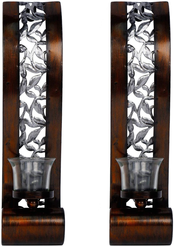 Wall Sconce, with Tea Light Candle Holder Antique Bronze Style Metal Wall Art De
