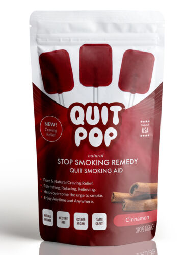 Quit Pop Cinnamon Flavored Quit Smoking Habit Replacement Pops 1 Pack-5 Pops