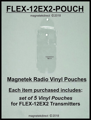 Magnetek FLEX-12EX2-POUCH clear vinyl pouch for radio remote control transmitter