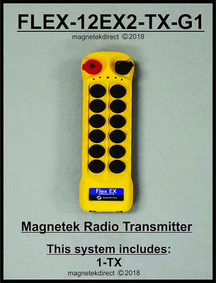 NEW 12EX replacement Magnetek FLEX-12EX2-TX-G1 Radio Remote Control Transmitter