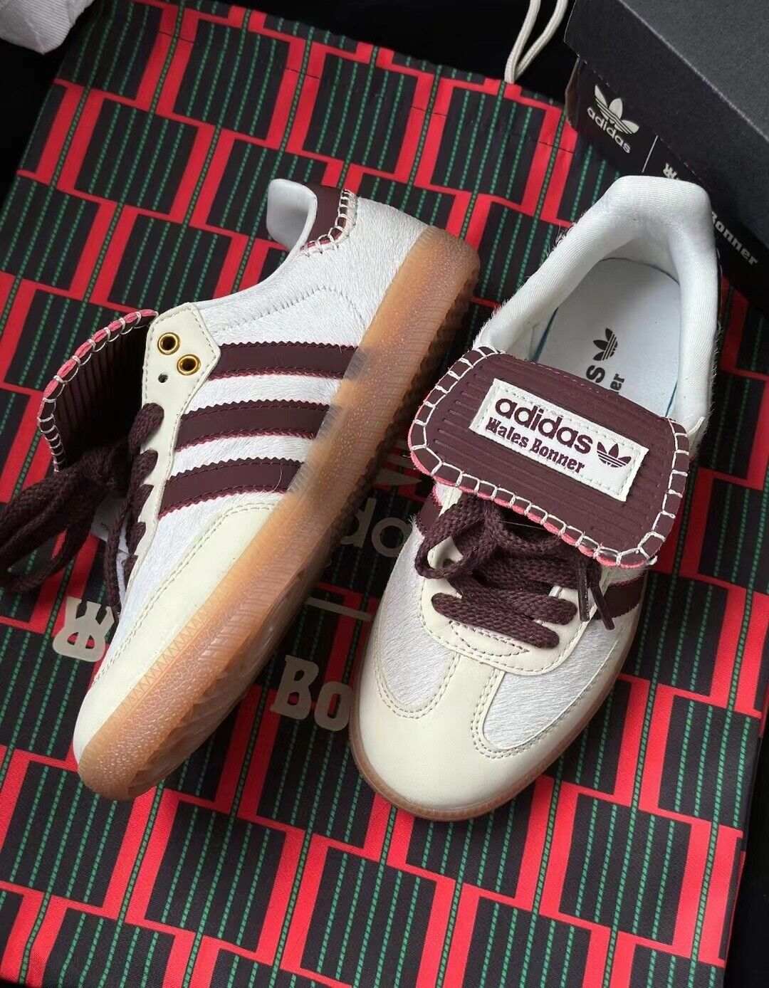Wales Bonner Adidas Samba Pony Tonal Low Cream White US Size Wales Bonner Adidas Samba Pony Tonal Low Cream White US Size