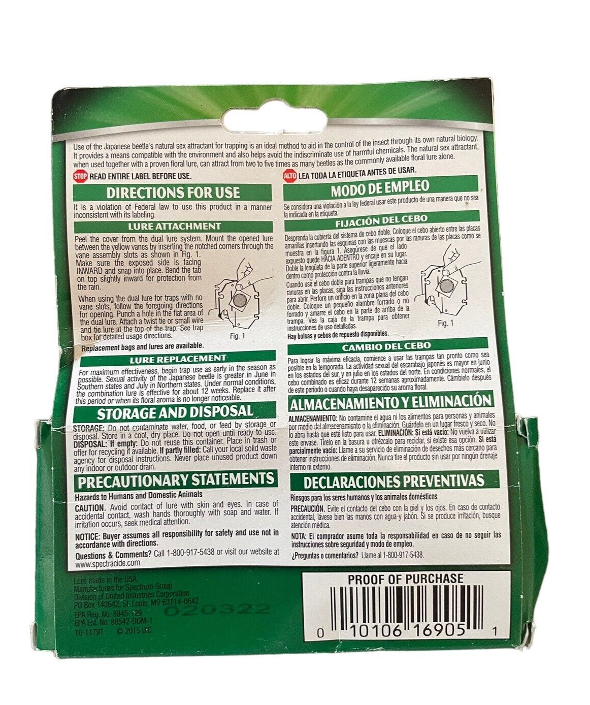 Spectracide Bag-A-Bug Japanese Beetle Trap Replacement Lure