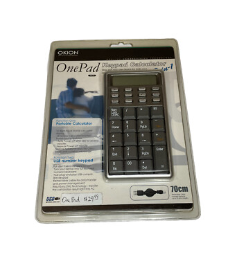 New In Package Okion One Pad Keypad Calculator 2 In 1 USB Portable 70 Cm Vtg