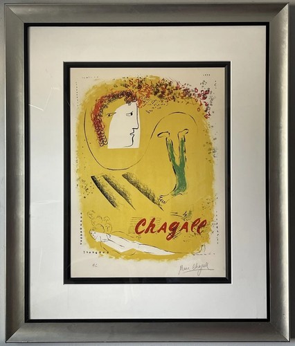 ORIGINAL MARC CHAGALL MODERN ABSTRACT LITHOGRAPH OLD VINTAGE
