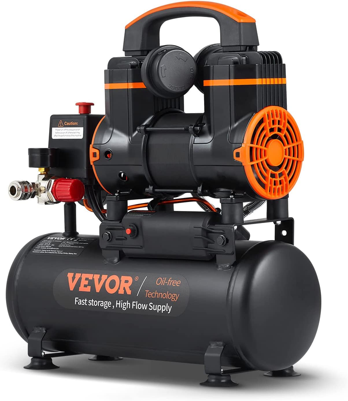 Oil Free Air Compressor Tank & Max. 116 Psi Pressure 2.1 Gallon