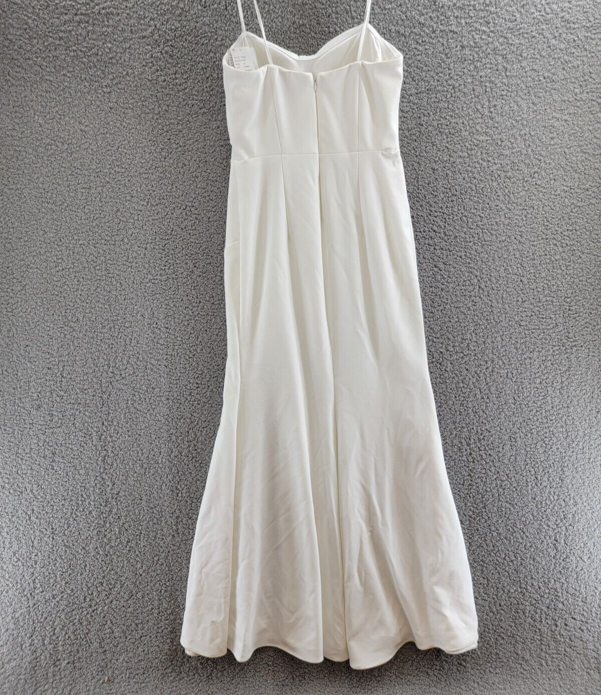 AQUA Scuba Strapless Bow Front Gown Women's 10 White Sweetheart Neck Back Zip - Picture 11 of 17