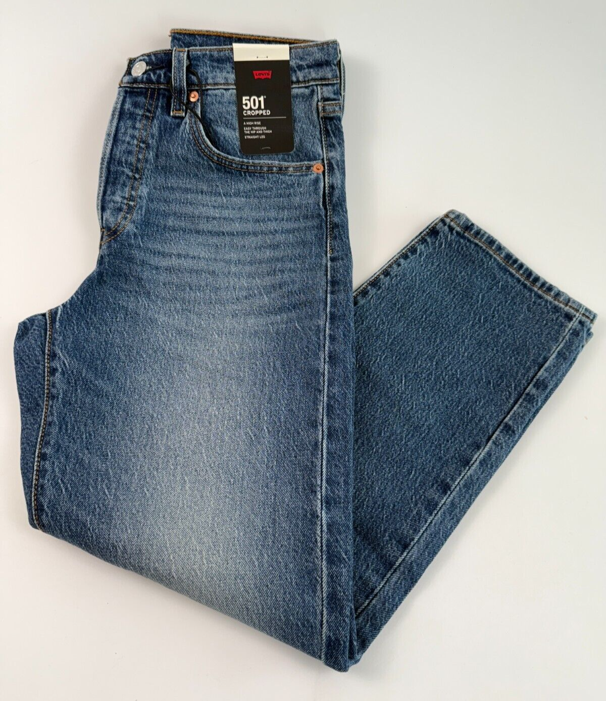 Levi's Premium Women 501 Original Cropped Button Fly Jeans 27x28