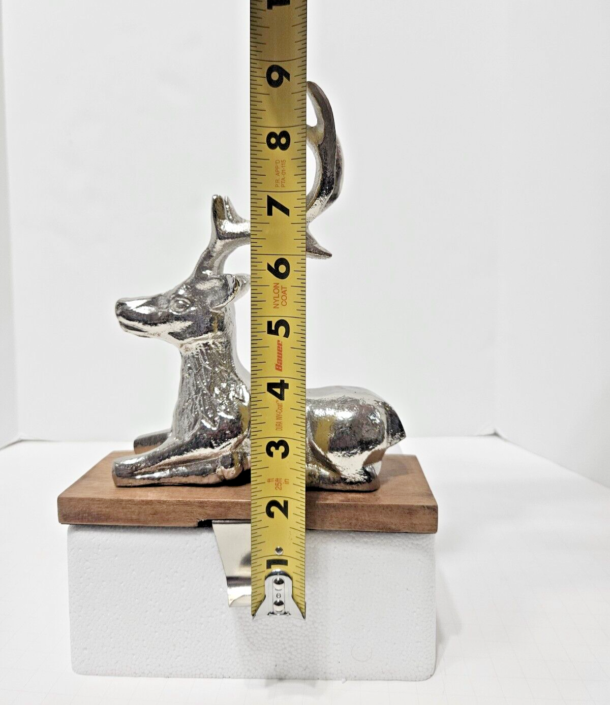 North Spruce Lane Metal Reindeer Mantle Stocking Hanger Holder Hook