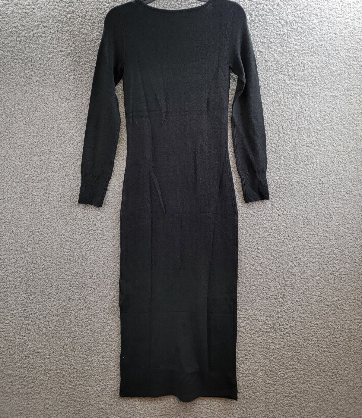 French Connection Babysoft Square Neck Dress Women's XS Black Solid Pullover L/S - Picture 10 of 16