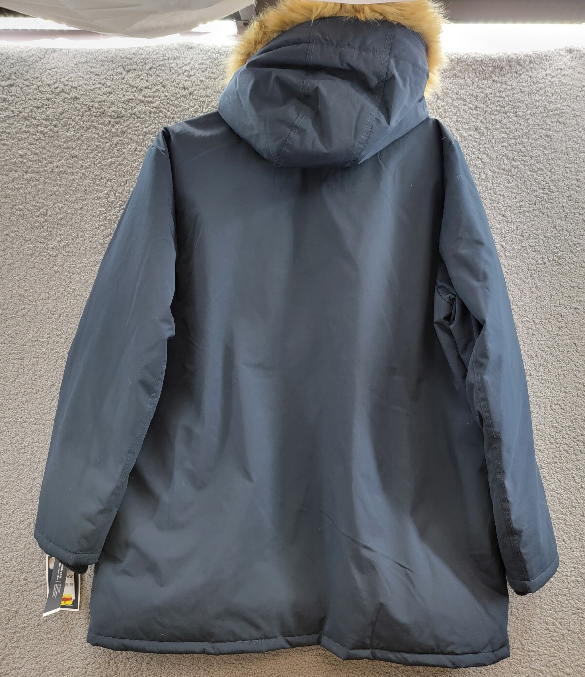 Club Room Parka with A Faux Fur-Hood Jacket Men's XXL Navy Zip/Snap Closure - Picture 11 of 17