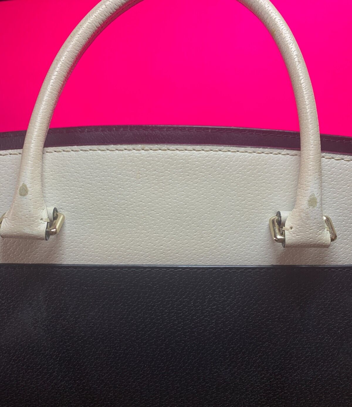 Kate Spade #WKRU4257 Satchel* Grove Street Caley *Black/Cement Leather*Authentic
