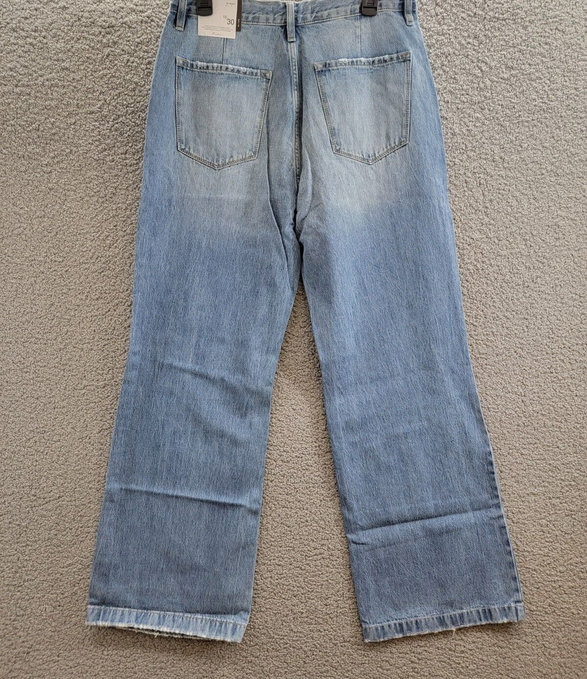 KanCan Hilo Ultra High Rise 90's Flare Jeans Womens 13/30 Medium Blue Button Zip - Picture 12 of 18