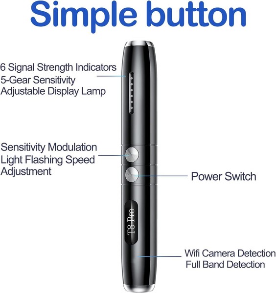 Anti Spy Camera Pro Bug Hidden Cam Detector RF Wireless Device Privacy Protector - Image 8