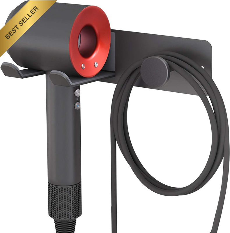 Hair Dryer Holder Wall Mounted, Stainless Steel Self Adhesive Blow Dryer Holder