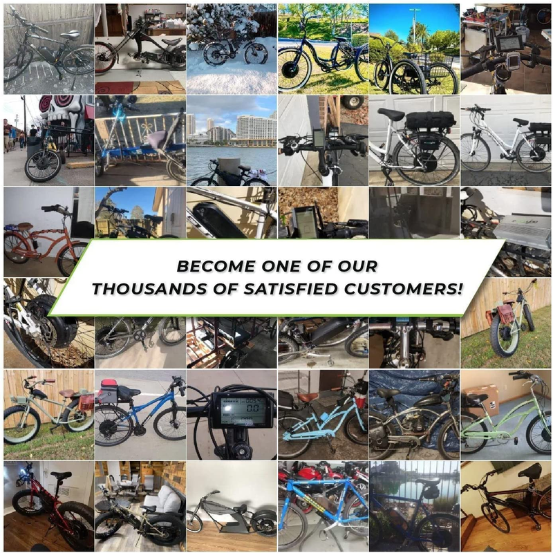 Waterproof Ebike Conversion Kit with Battery Direct Drive 700C Front or Rear Whe