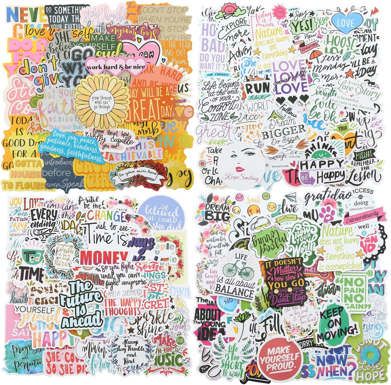 Positive Stickers 200Pcs Motivational Waterproof Vinyl Stickers for Water Bottle