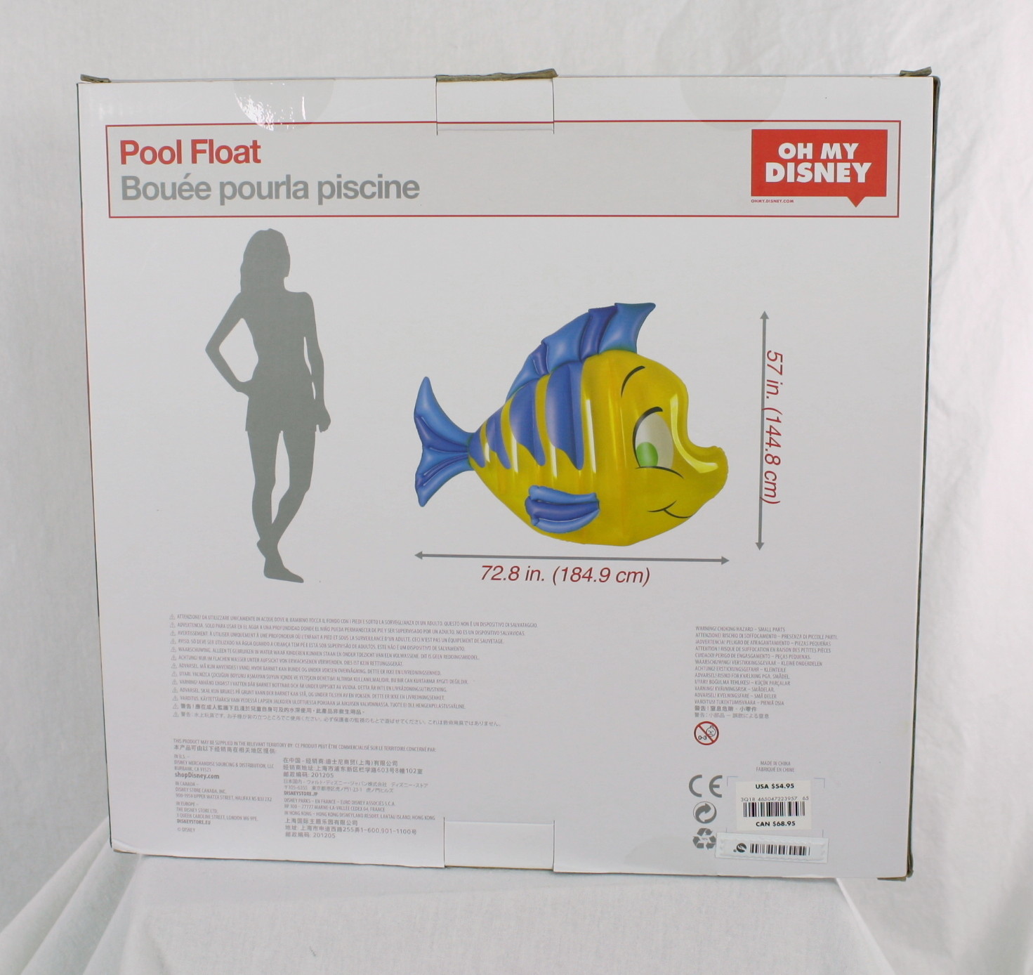 Disney Flounder Pool Float Large Inflatable Little Mermaid NEW