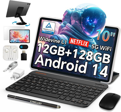 TECLAST Tablet Android 14 Tablets, P30T 10 Inch Tablet, 10GB+128GB, 1TB Expand,