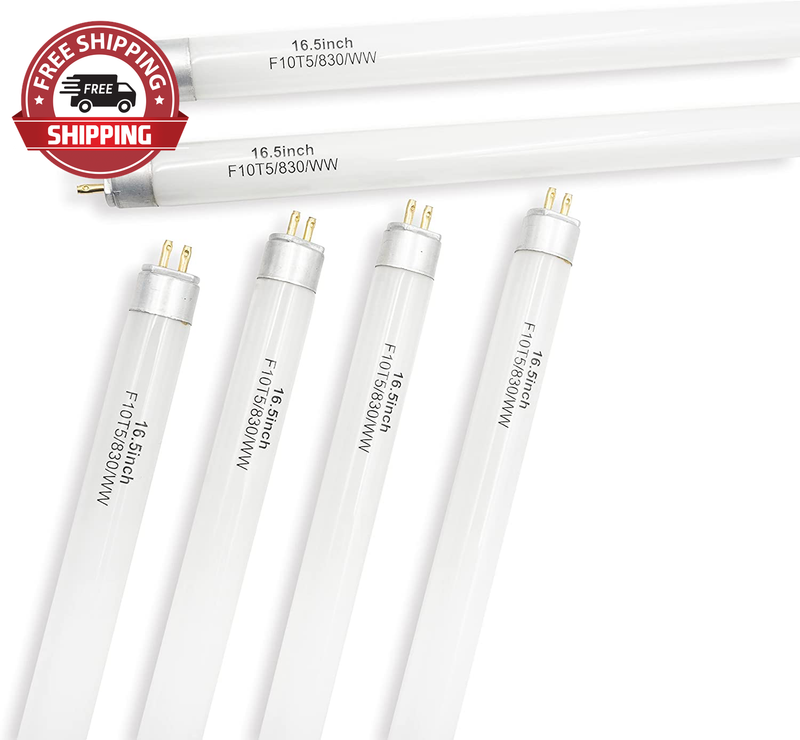 Celiwace F10T5/830/L Fluorescent Bulb 16 Inch, Jasco T5 10W 3000K Warm White Rep