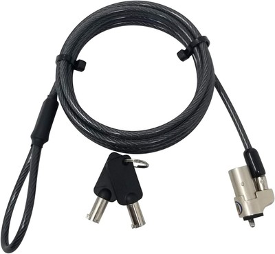 Sendt Black Notebook Laptop Keyed Lock for Wedge Security Slots