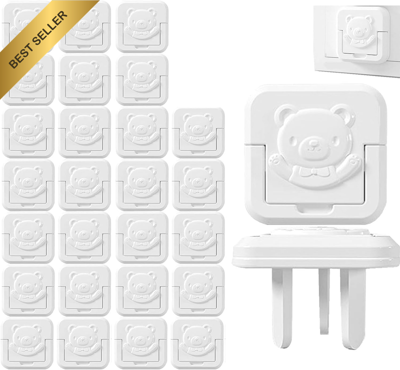 26Pcs Power Point Cover Child Proof with Hidden Handle,Socket Protection Cover,P