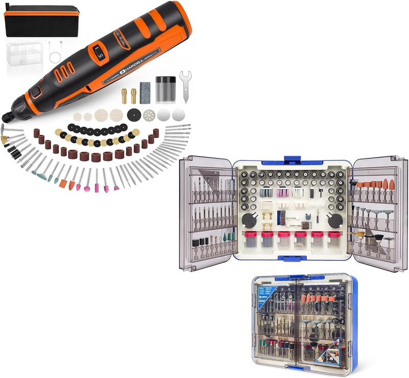 12V Cordless Rotary Tool Kit, 6-Speed 30000RPM 94+508 Accessories