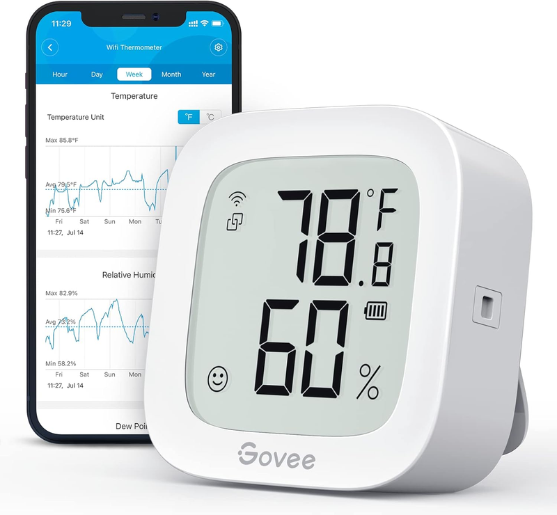 Wifi Thermometer Hygrometer H5103, Indoor Bluetooth Temperature Humidity Sensor