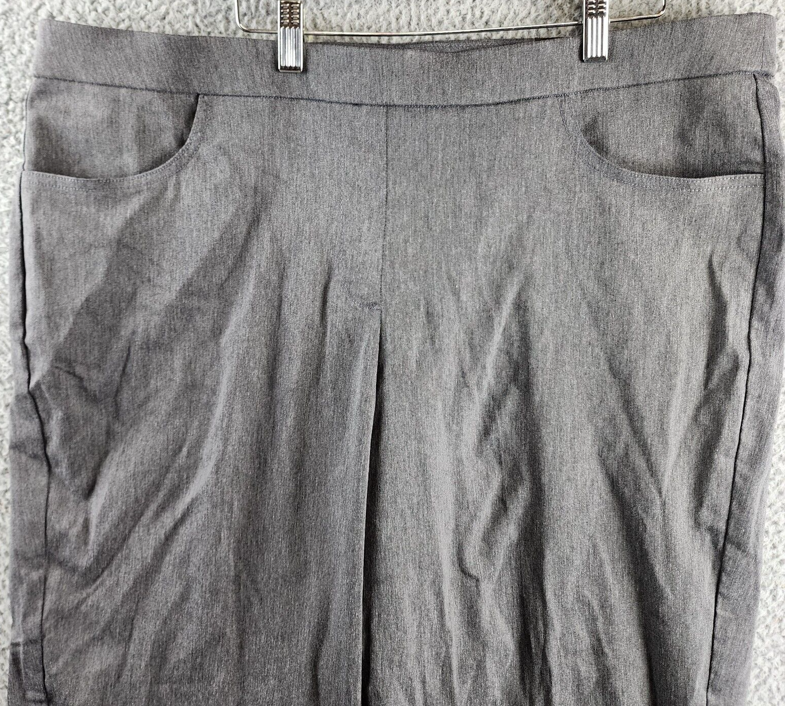 Alfred Dunner Plus Size Classic Allure Short Length Pant Womens 20W Gray Pull On - Picture 3 of 16