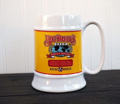 LARGE VTG Hallmark Big Daddys Brew Beer Mug Smile Stein Dad Gift Worlds Greatest